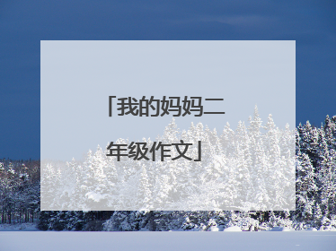 我的妈妈二年级作文