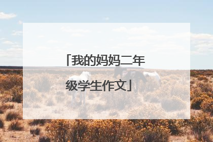 我的妈妈二年级学生作文