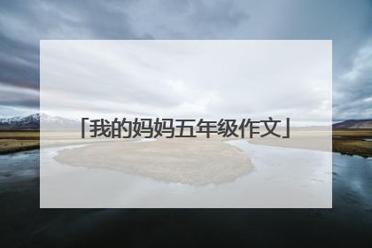 我的妈妈五年级作文