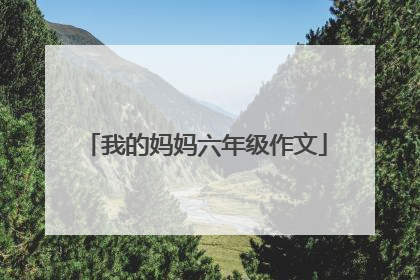 我的妈妈六年级作文