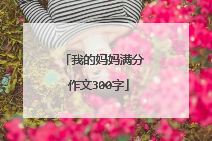 我的妈妈满分作文300字