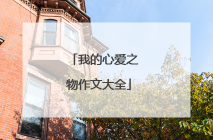 我的心爱之物作文大全