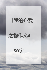 我的心爱之物作文450字