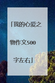 我的心爱之物作文500字左右