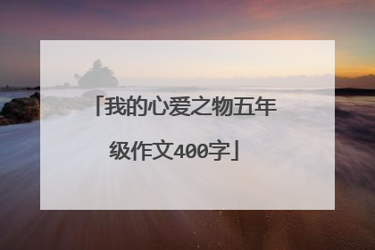 我的心爱之物五年级作文400字