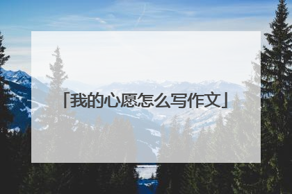 我的心愿怎么写作文