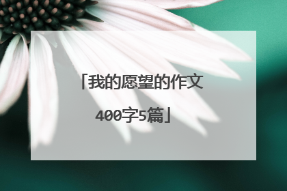 我的愿望的作文400字5篇