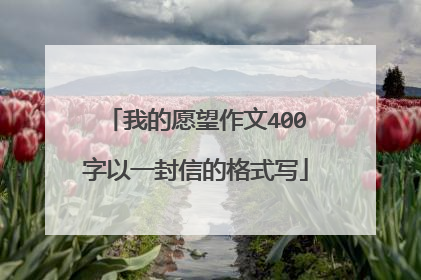 我的愿望作文400字以一封信的格式写