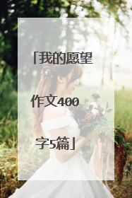 我的愿望作文400字5篇