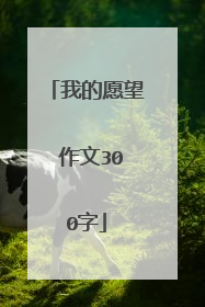 我的愿望 作文300字