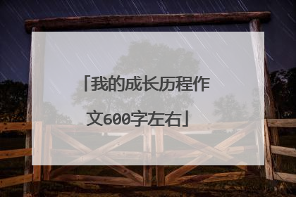 我的成长历程作文600字左右