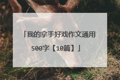 我的拿手好戏作文通用500字【10篇】