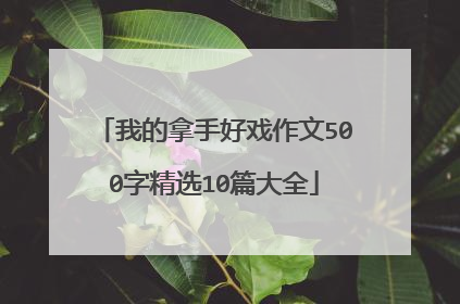 我的拿手好戏作文500字精选10篇大全