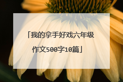 我的拿手好戏六年级作文500字10篇