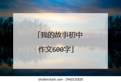 我的故事初中作文600字