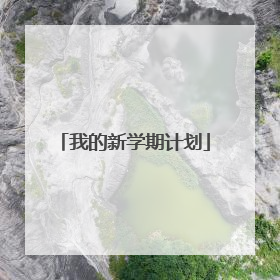 我的新学期计划