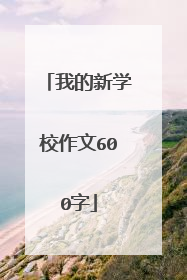 我的新学校作文600字