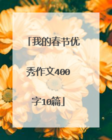 我的春节优秀作文400字10篇