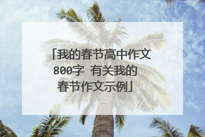 我的春节高中作文800字 有关我的春节作文示例