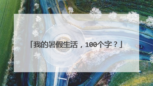 我的暑假生活,100个字?