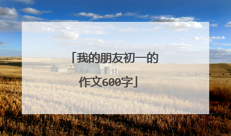 我的朋友初一的作文600字