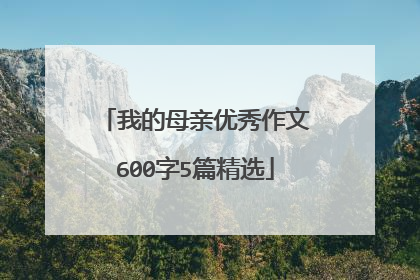 我的母亲优秀作文600字5篇精选