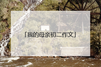 我的母亲初二作文