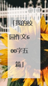 我的校园作文600字五篇