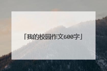我的校园作文600字
