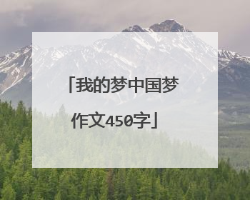 我的梦中国梦作文450字