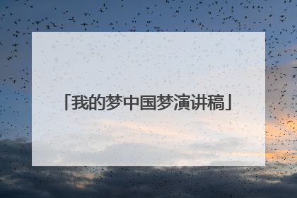 我的梦中国梦演讲稿