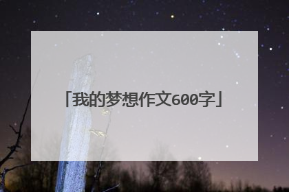 我的梦想作文600字