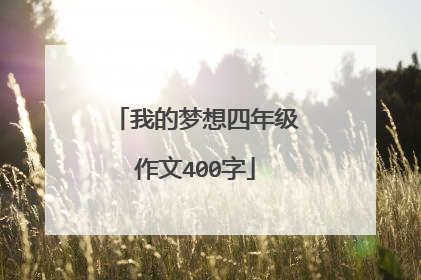 我的梦想四年级作文400字