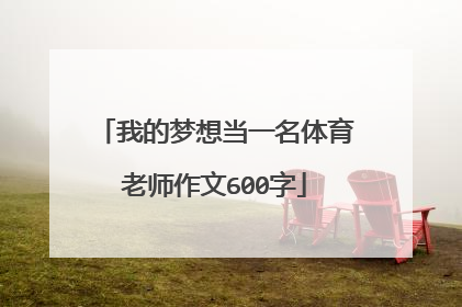 我的梦想当一名体育老师作文600字