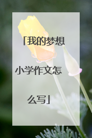 我的梦想小学作文怎么写
