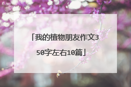 我的植物朋友作文350字左右10篇