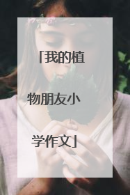 我的植物朋友小学作文