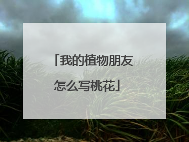 我的植物朋友怎么写桃花