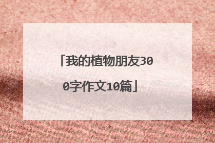 我的植物朋友300字作文10篇