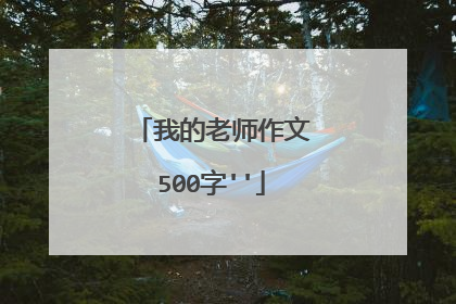 我的老师作文500字''