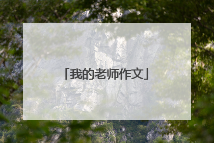 我的老师作文