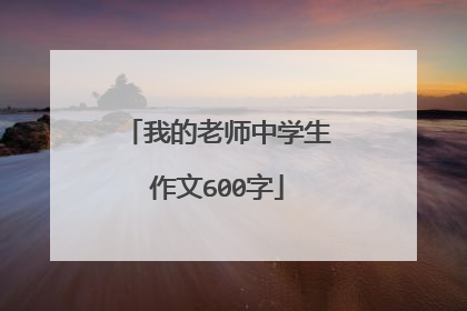 我的老师中学生作文600字