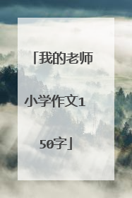 我的老师小学作文150字