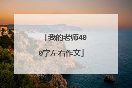 我的老师400字左右作文