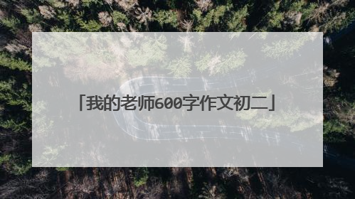 我的老师600字作文初二