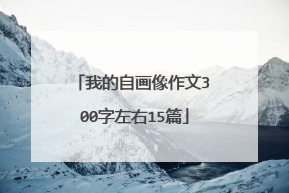 我的自画像作文300字左右15篇