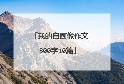 我的自画像作文300字10篇