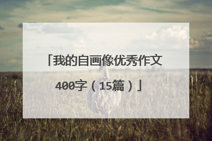 我的自画像优秀作文400字（15篇）