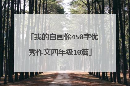 我的自画像450字优秀作文四年级10篇