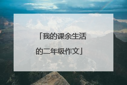 我的课余生活的二年级作文